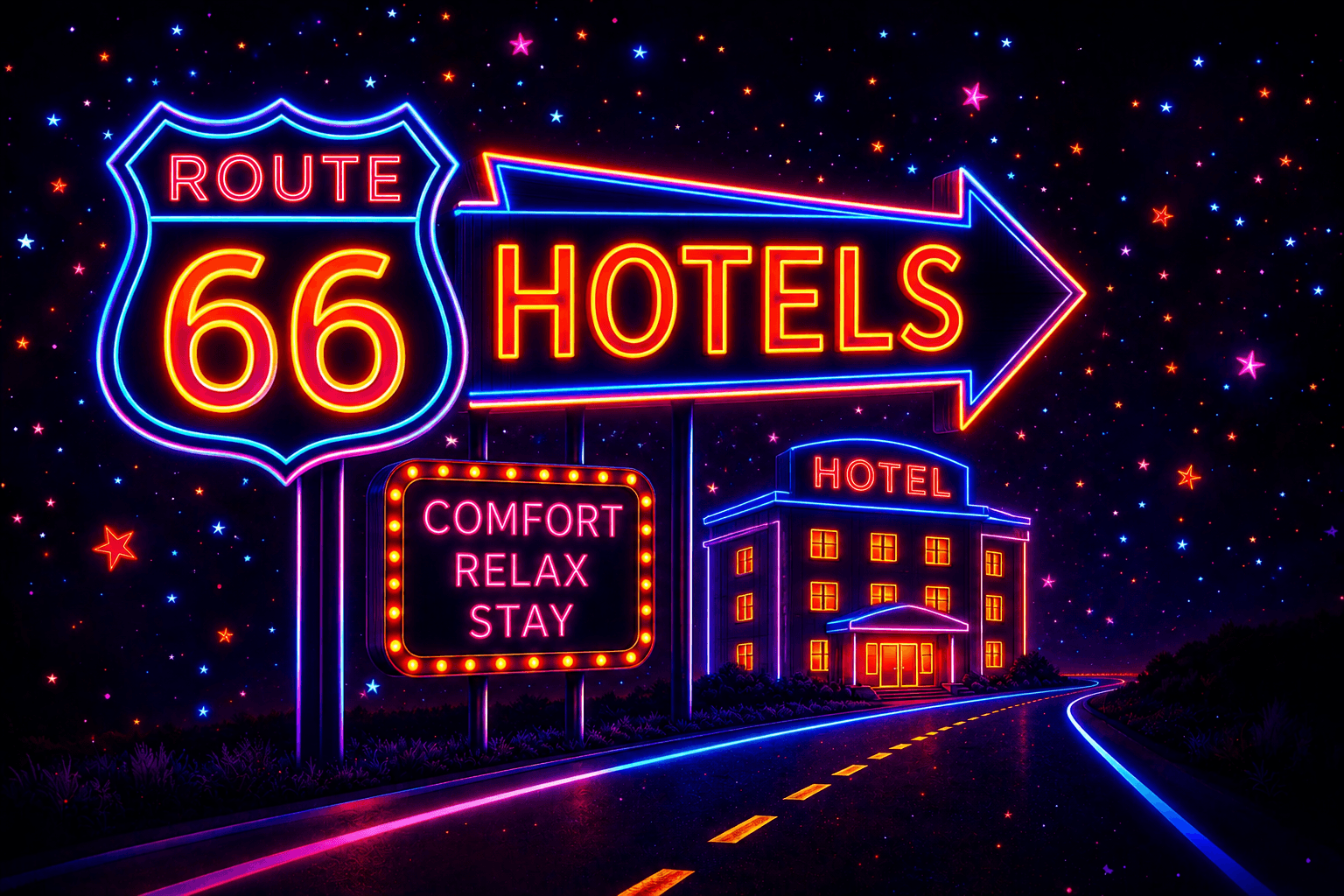 Historic motels and hotels along Route 66